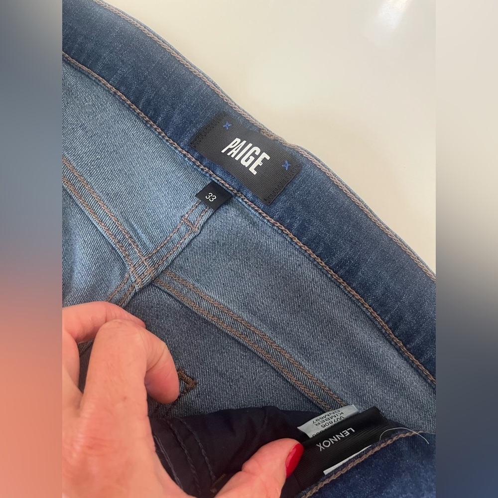 PAIGE Men's Dark Blue Slim Jeans - Picture 6 of 7